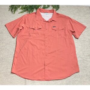 Boating Outdoor Casual Columbia Men's Shot Sleeve Omni Wick Coral XXL EUC B3